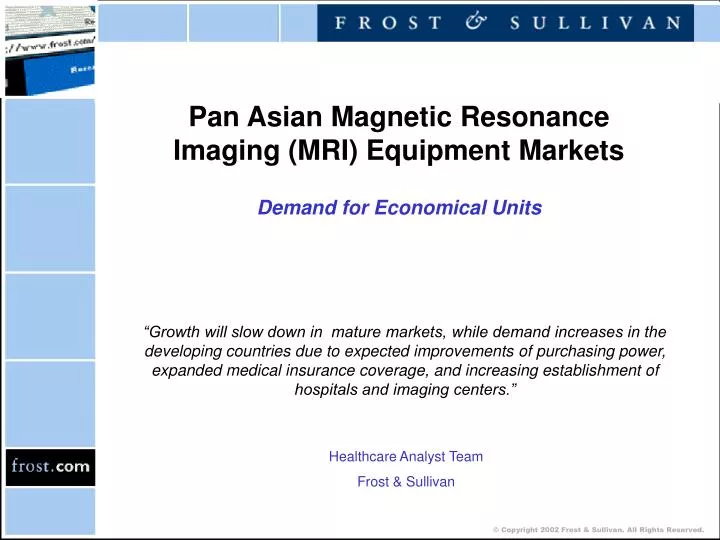 pan asian magnetic resonance imaging mri equipment markets demand for economical units