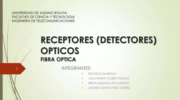 receptores detectores opticos fibra optica