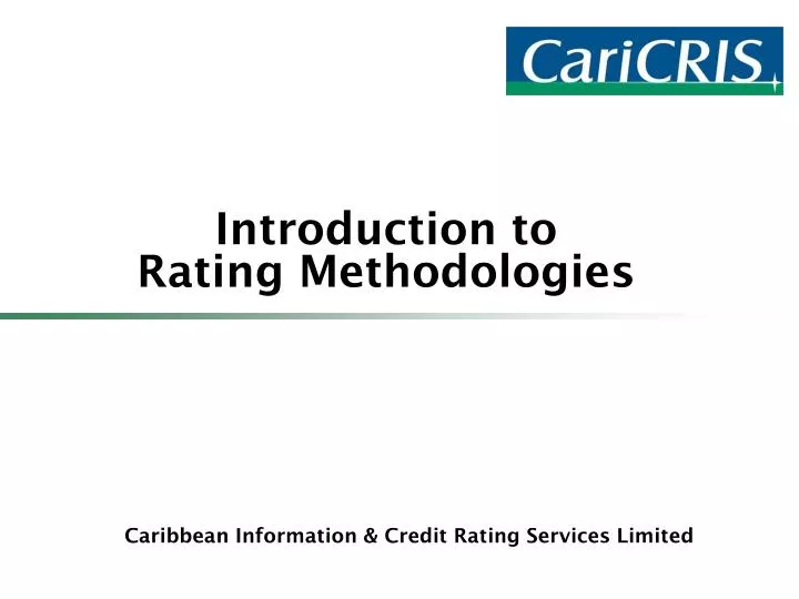 introduction to rating methodologies