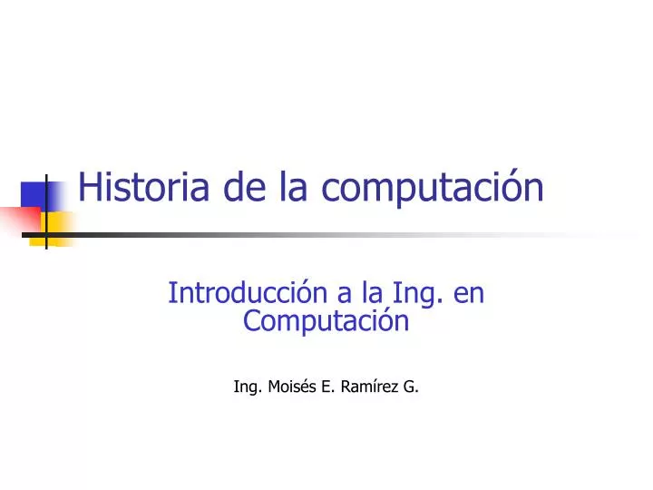 historia de la computaci n