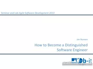 How to Become a Distinguished Software Engineer