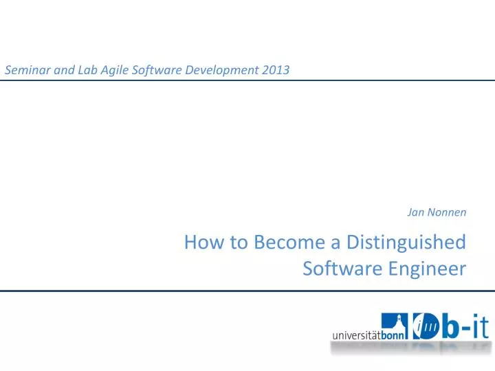 how to become a distinguished software engineer