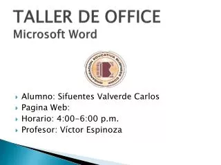 taller de office microsoft word
