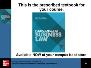 This is the prescribed textbook for your course.