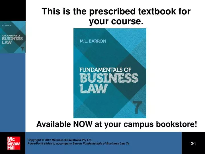 this is the prescribed textbook for your course