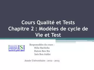 cours qualit et tests chapitre 2 mod les de cycle de vie et test
