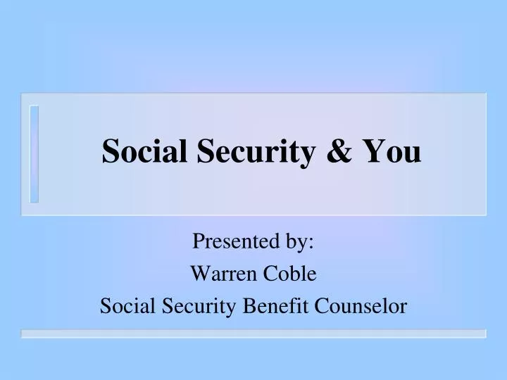 social security you
