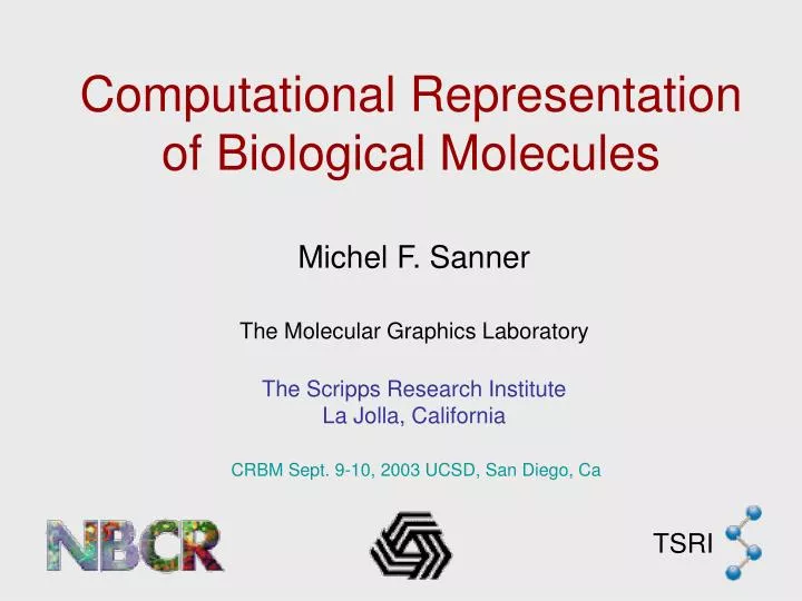 computational representation of biological molecules