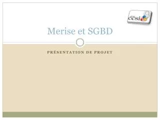 merise et sgbd