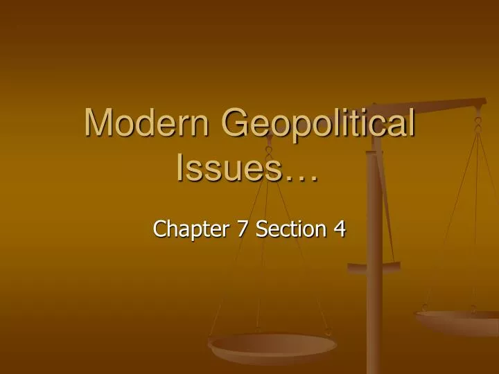 modern geopolitical issues