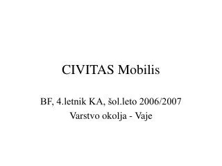 CIVITAS Mobilis