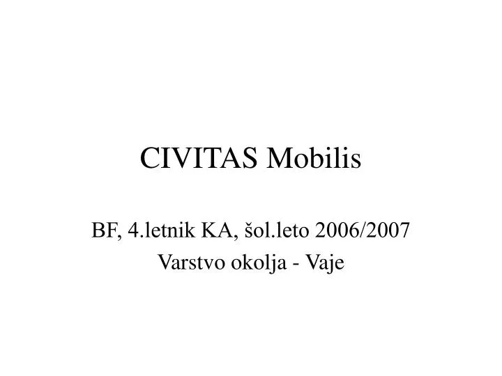 civitas mobilis