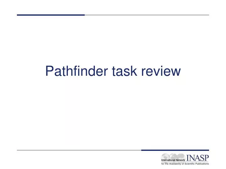 pathfinder task review