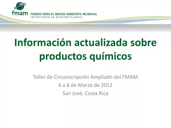 informaci n actualizada sobre productos qu micos