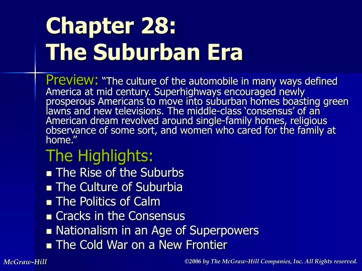 chapter 28 the suburban era