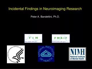 Incidental Findings in Neuroimaging Research Peter A. Bandettini, Ph.D.