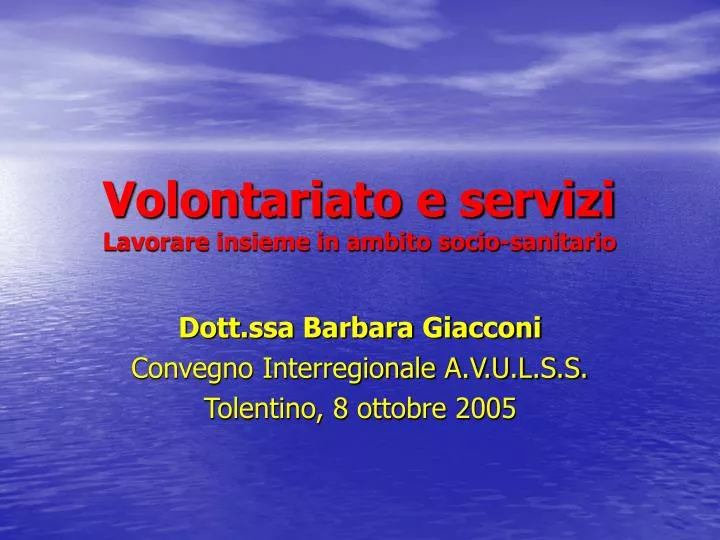 volontariato e servizi lavorare insieme in ambito socio sanitario