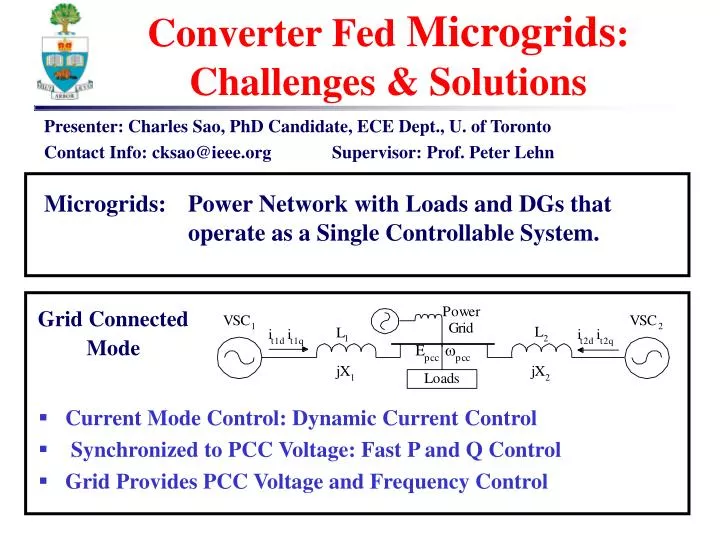 converter fed microgrids challenges solutions