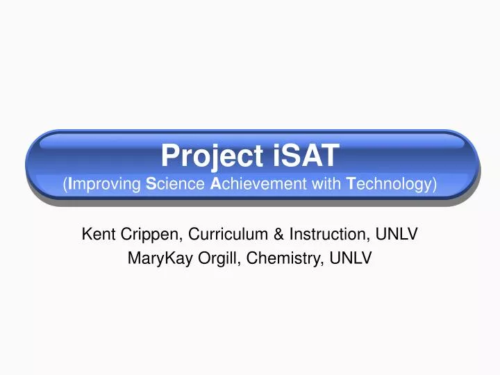 project isat i mproving s cience a chievement with t echnology