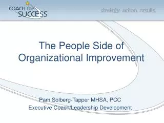 The People Side of Organizational Improvement