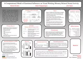 A Computational Model of Emotional Influences on Visual Working Memory Related Neural Activity