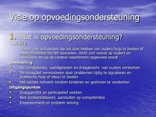 visie op opvoedingsondersteuning