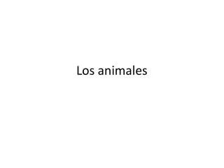 los animales