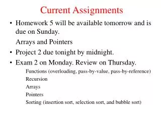 Current Assignments