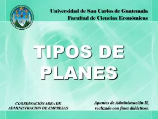 tipos de planes