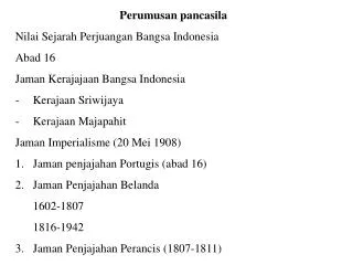 PPT - PANCASILA DALAM KAJIAN SEJARAH INDONESIA PowerPoint Presentation ...