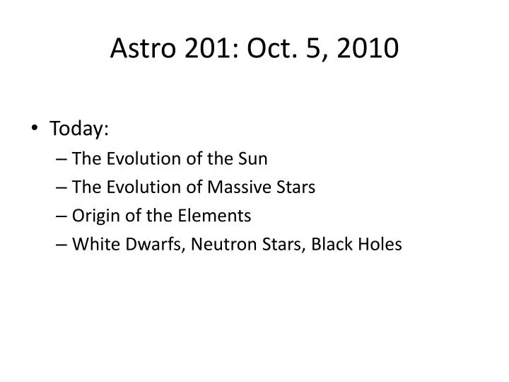astro 201 oct 5 2010