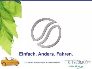 einfach anders fahren