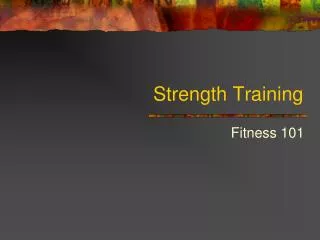 strength training