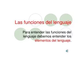 las funciones del lenguaje