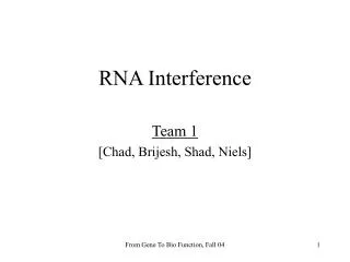 RNA Interference