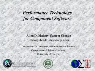 Performance Technology for Component Software