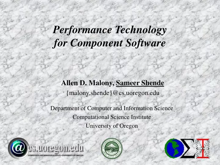 performance technology for component software