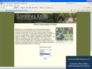 srwmdfloodreport Suwannee River Water Water M anagement District