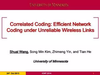 Correlated Coding: Efficient Network Coding under Unreliable Wireless Links