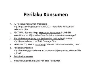 perilaku konsumen