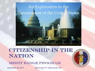 Citizenship in the Nation MERIT BADGE PROGRAM