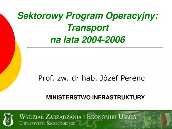 sektorowy program operacyjny transport na lata 2004 2006