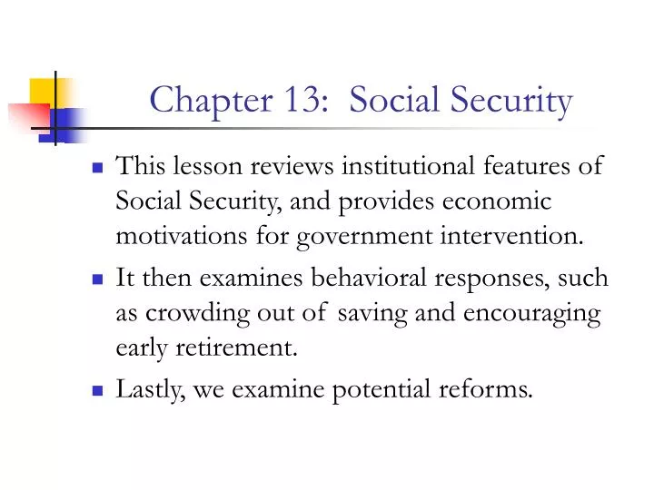 chapter 13 social security