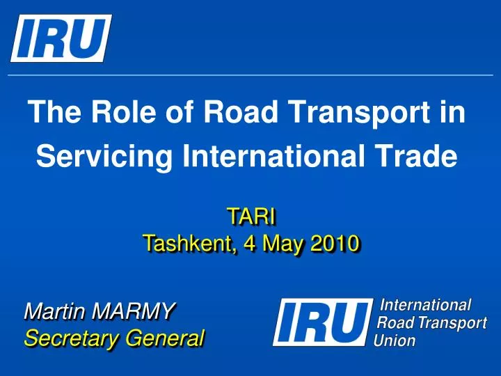 the role of road transport in servicing international trade
