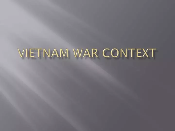 vietnam war context