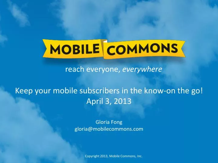 keep your mobile subscribers in the know on the go april 3 2013