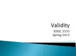 Validity - slide 1