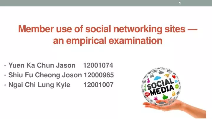 member use of social networking sites an empirical examination