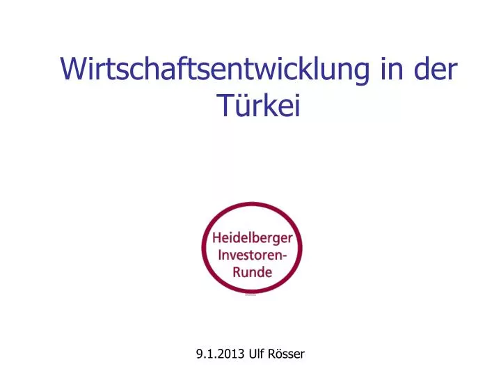 wirtschaftsentwicklung in der t rkei