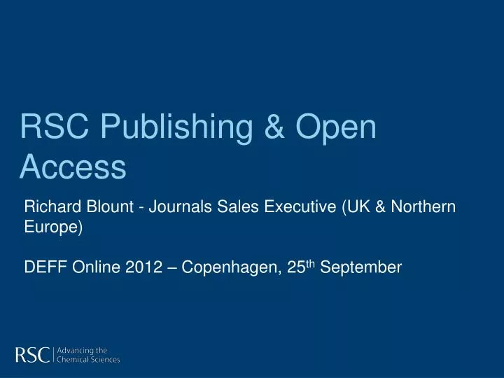 rsc publishing open access